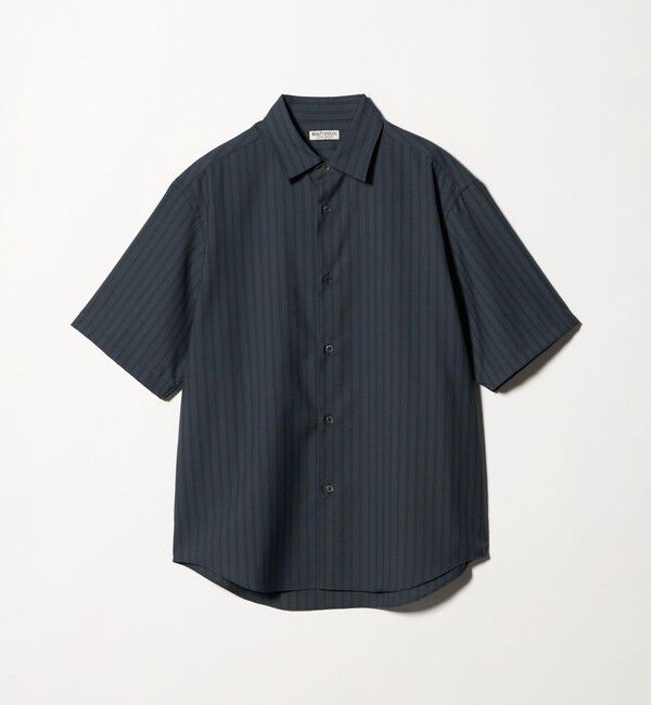 BEAUTY&YOUTH UNITED ARROWS「尾州 ストライプ レギュラー ショートスリーブ シャツ GRANDE TAPERD型 ウォッシャブル MADE IN JAPAN」|シャツ・ブラウス|