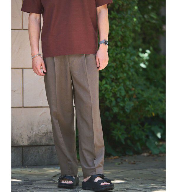UNITED ARROWS green label relaxing「TR 和紙 2プリーツ スラックス W4」|スラックス|MOCA