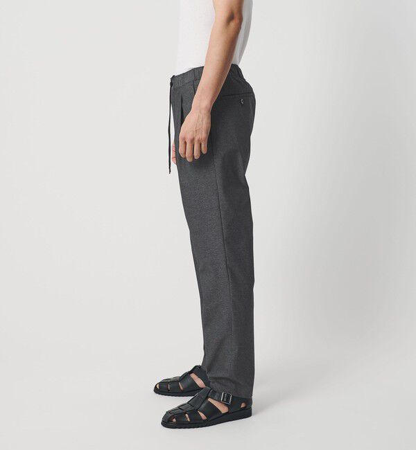 BEAUTY&YOUTH UNITED ARROWS「スラブ １プリーツ イージー テーパード パンツ NO.5 ストレッチ 撥水 UVカット 」|チノ|