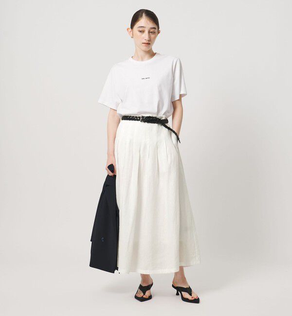 UNITED ARROWS「リネン タック ロングスカート ‐ウォッシャブル‐」|スカート|
