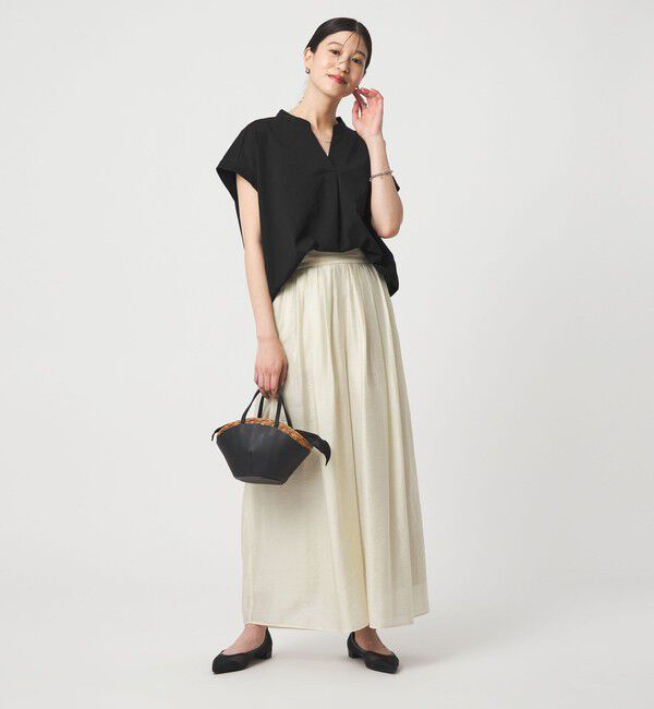 UNITED ARROWS green label relaxing「【WEB限定】＜at ease＞スキッパー カットソー 接触冷感 UVカット 遮熱」|Tシャツ・カットソー|