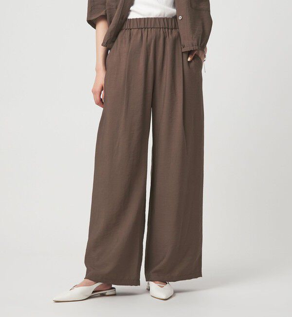 UNITED ARROWS green label relaxing「［size SHORTあり］【WEB限定】＜at ease＞ドロスト ワイド パンツ」|その他|MD.BROWN