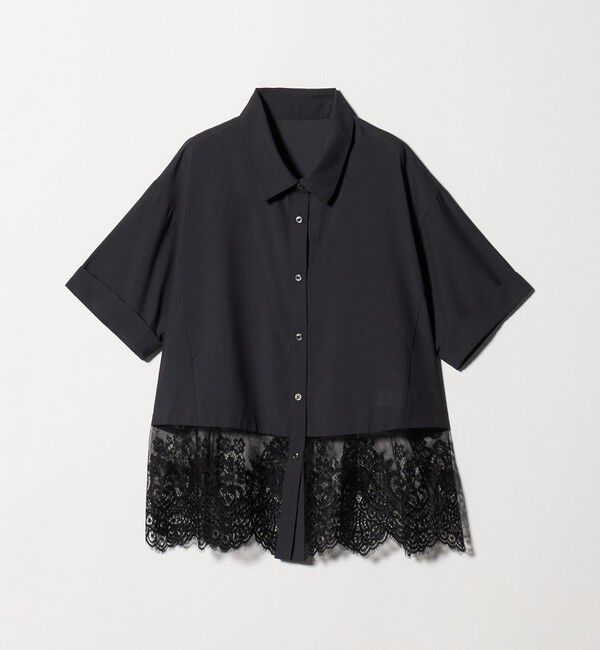 UNITED ARROWS green label relaxing「【WEB限定】＜at ease＞スソ レース ブラウス UVカット 通気性」|シャツ・ブラウス|