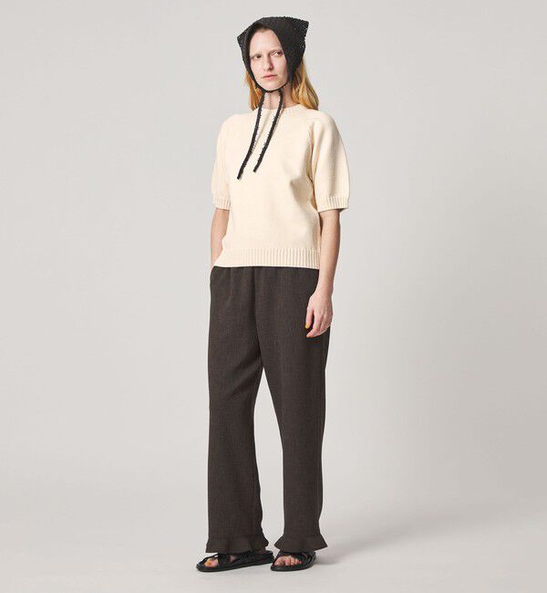 STEVEN ALAN「＜Steven Alan＞コットン ナイロン テープヤーン ハーフスリーブ ニット」|ニット・セーター|