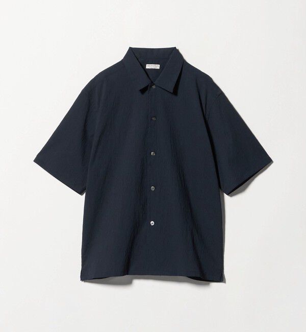 BEAUTY&YOUTH UNITED ARROWS「ヨウリュウ キャンプカラー シャツ FORM型 吸水速乾 通気性」|シャツ・ブラウス|NAVY