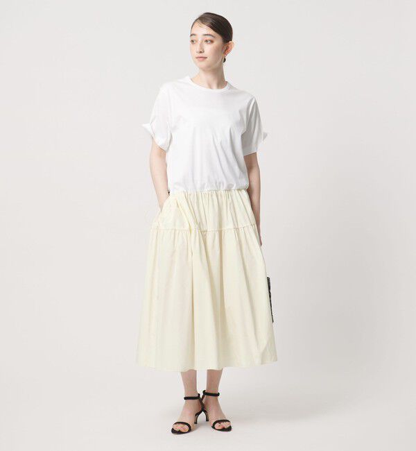 UNITED ARROWS「カット コンビ ドッキング ワンピース」|ワンピース|OFF WHITE