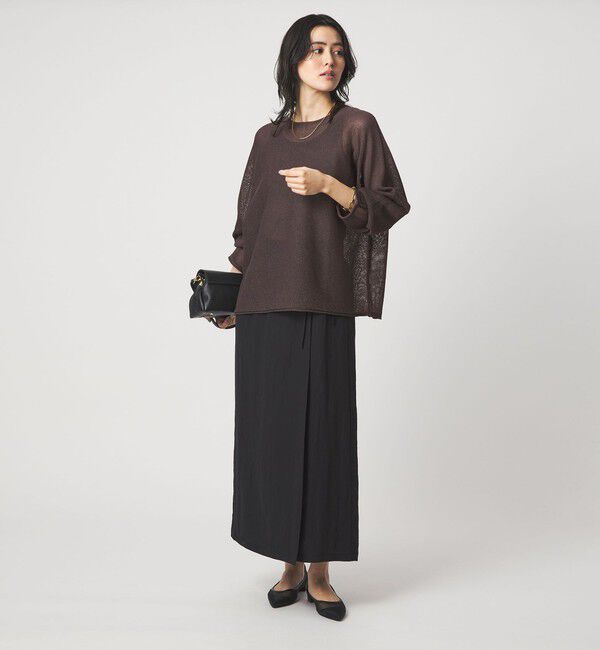 UNITED ARROWS green label relaxing「ペーパー ニット プルオーバー ウォッシャブル」|ニット・セーター|