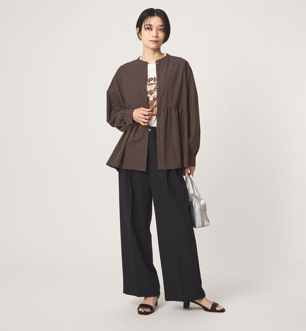UNITED ARROWS green label relaxing「［size SHORTあり］ペプラム ブラウス マシンウォッシャブル 吸水速乾 通気性 UVカット」|シャツ・ブラウス|