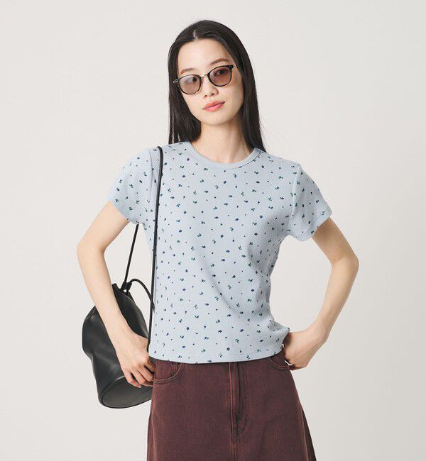 BEAUTY&YOUTH UNITED ARROWS「フラワー ワッフル ショートスリーブTシャツ」|Tシャツ・カットソー|