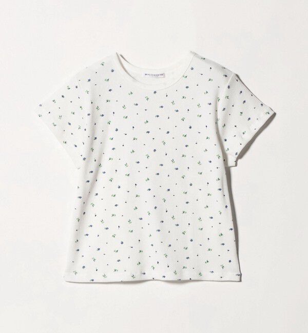BEAUTY&YOUTH UNITED ARROWS「フラワー ワッフル ショートスリーブTシャツ」|Tシャツ・カットソー|