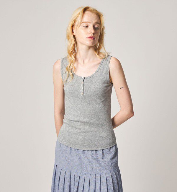 STEVEN ALAN「＜Steven Alan＞ラメジャージー タンクトップ」|Tシャツ・カットソー|MD.GRAY