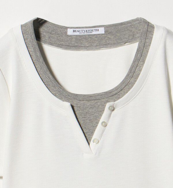 BEAUTY&YOUTH UNITED ARROWS「ヘンリーネック レイヤード Tシャツ」|Tシャツ・カットソー|