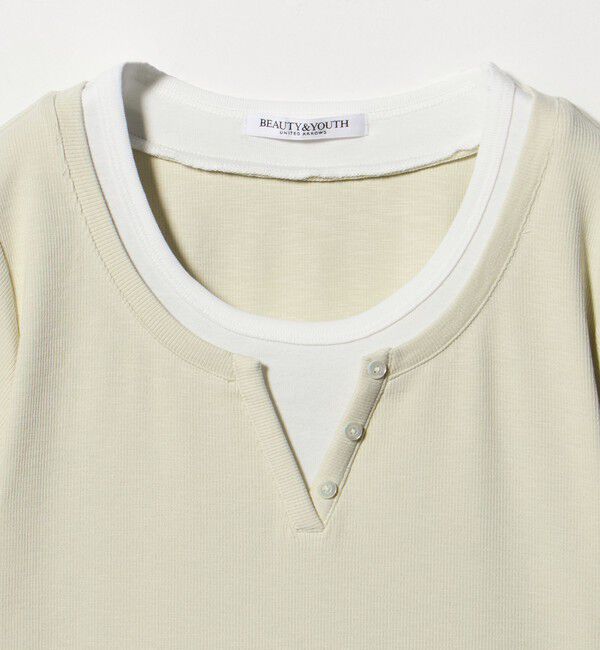 BEAUTY&YOUTH UNITED ARROWS「ヘンリーネック レイヤード Tシャツ」|Tシャツ・カットソー|