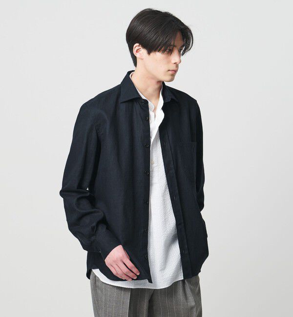 UNITED ARROWS「＜ERRICO FORMICOLA＞GIANNI/ ソリッドシャツ」|カーディガン|NAVY