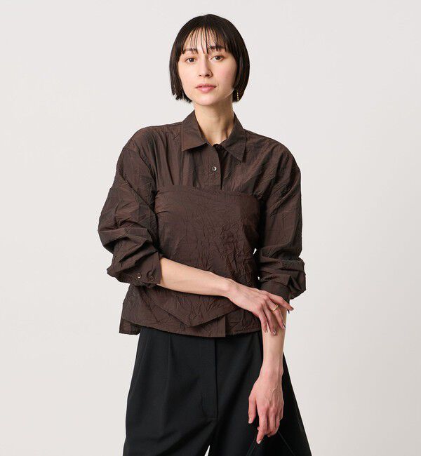 UNITED ARROWS「ファブリカ スカーフ シャツ」|シャツ・ブラウス|DK.BROWN