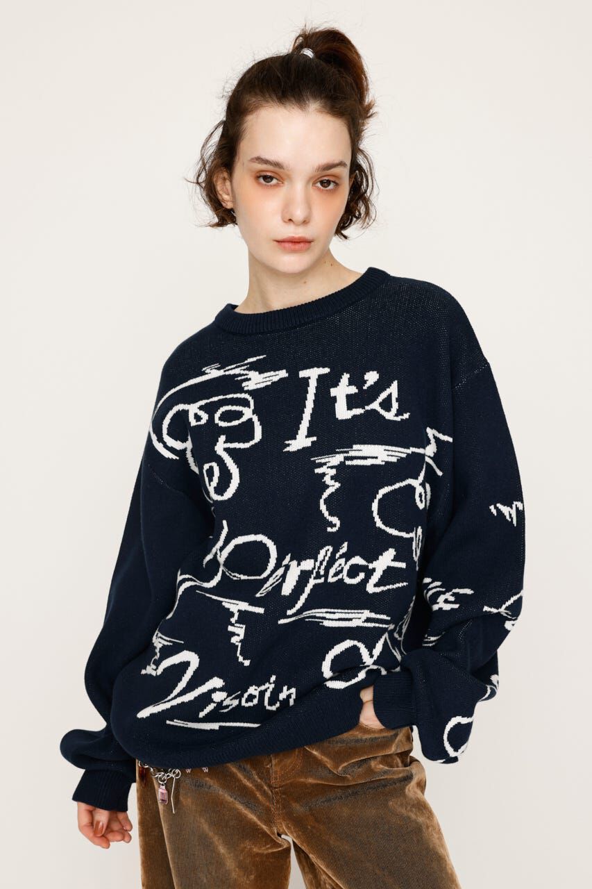SLY「JQ LOGO MOTIF トップス」|ニット・セーター|NVY