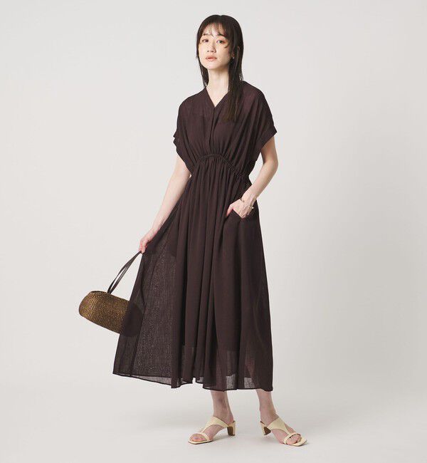 UNITED ARROWS「スラブ シアー ワンピース ‐ウォッシャブル‐」|ワンピース|DK.BROWN