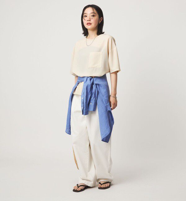 UNITED ARROWS green label relaxing「【WEB限定】＜at ease＞ジョーゼット カットソー 吸水速乾」|Tシャツ・カットソー|