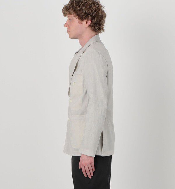 TOMORROWLAND MENS「コットンシルクシアサッカー ダブルブレステッド6Bジャケット GIANNETTI PIERO」|テーラードジャケット|