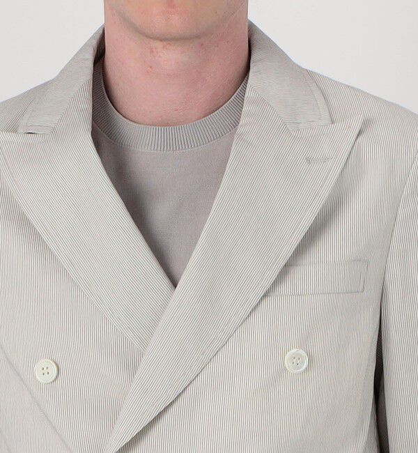 TOMORROWLAND MENS「コットンシルクシアサッカー ダブルブレステッド6Bジャケット GIANNETTI PIERO」|テーラードジャケット|