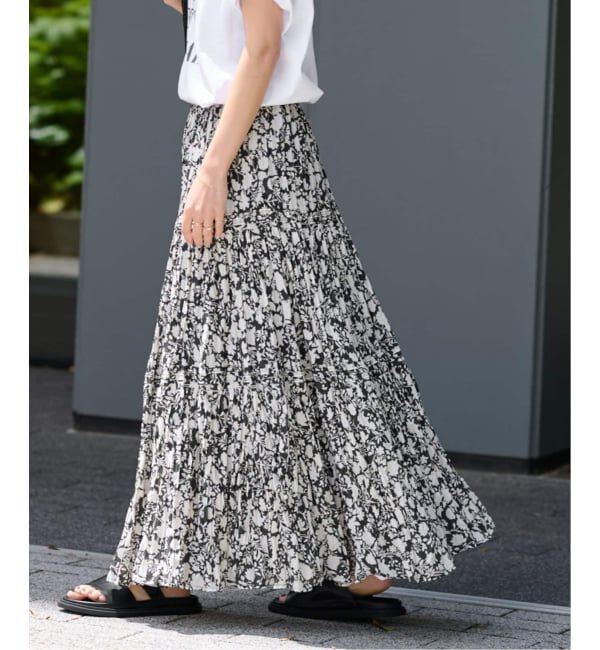 JOURNAL STANDARD relume「《WEB限定追加予約2》コットンボイルクリンクルティアードスカート（柄）」|スカート|