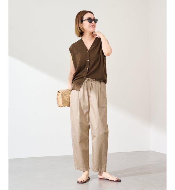 FRAMeWORK「コットンサテンサルエルパンツ」|スラックス|