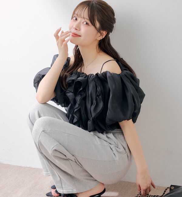  「フリルオフショルバルーンブラウス」|シャツ・ブラウス|