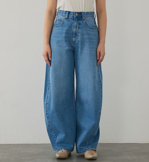 abahouse mavie「【再入荷】ウォッシュドバレルジーンズ」|デニム|