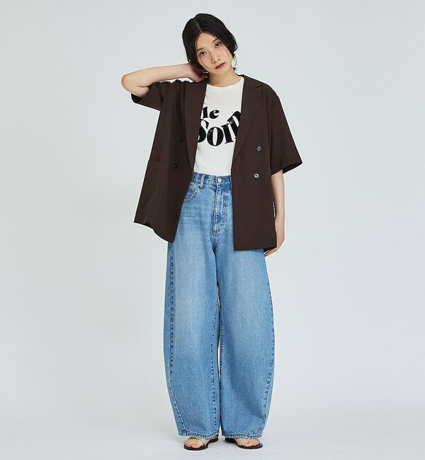 abahouse mavie「【再入荷】ウォッシュドバレルジーンズ」|デニム|