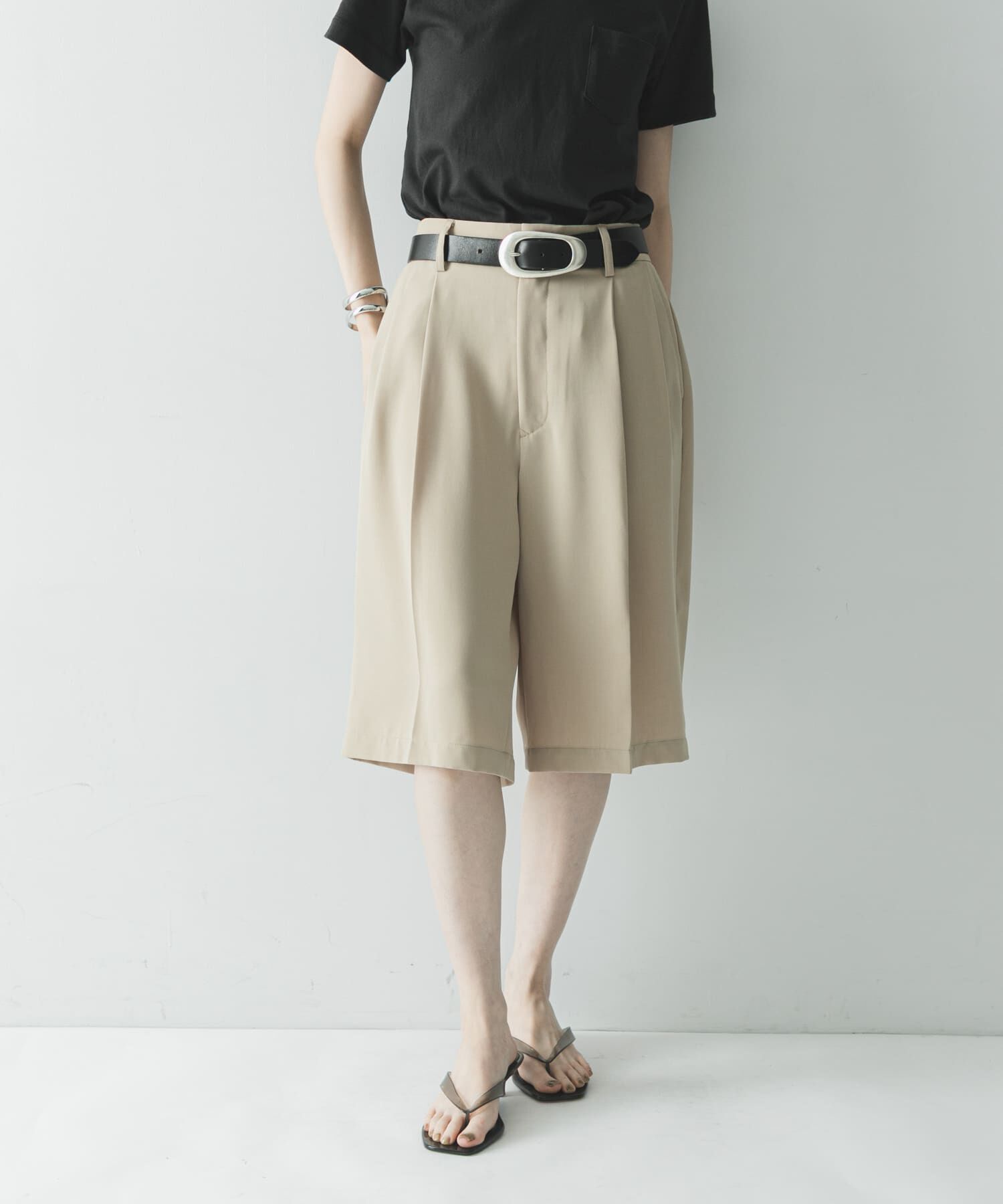 URBAN RESEARCH「『UR TECH DRYLUXE』ハーフパンツ」|その他|ベージュ