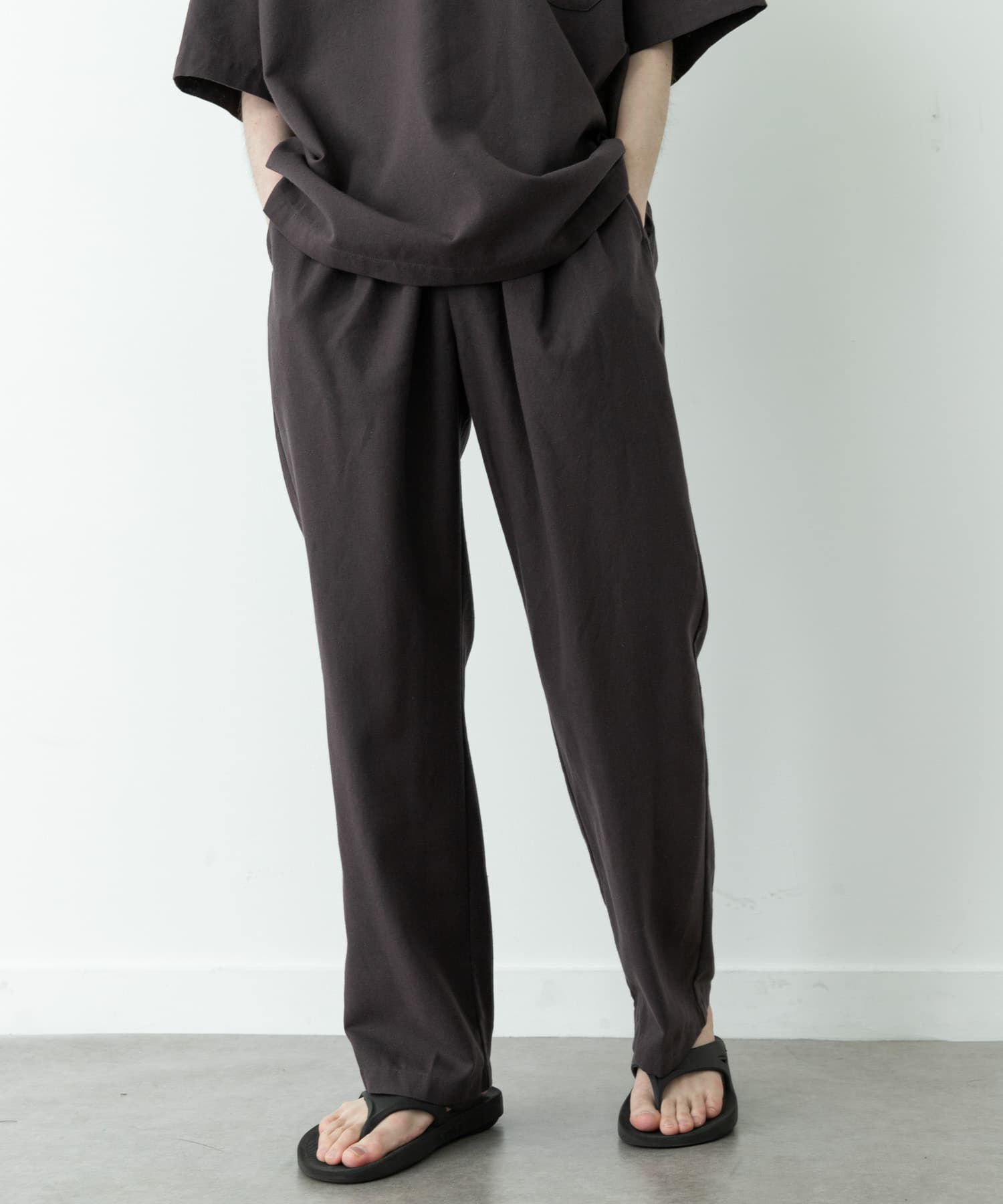 Sonny Label 「接触冷感リネン混テーパードパンツ」|その他|チャコールグレー