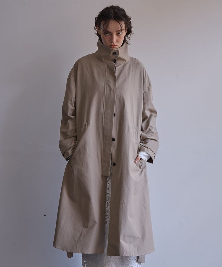 GARAGE OF GOOD CLOTHING「スタンドカラードロストロングコート」|その他|Beige