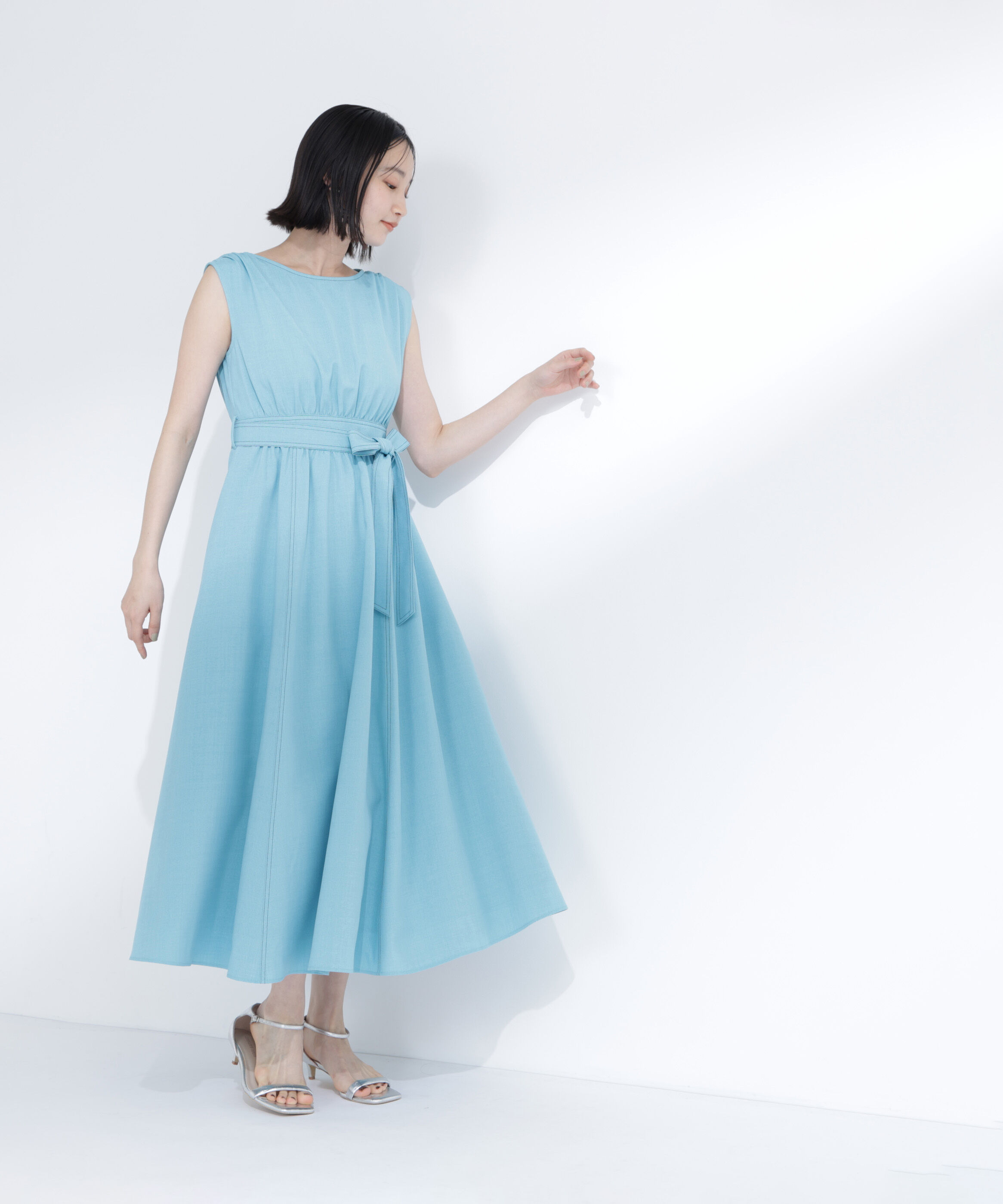  「ベルテッドステッチワンピース」|ワンピース|