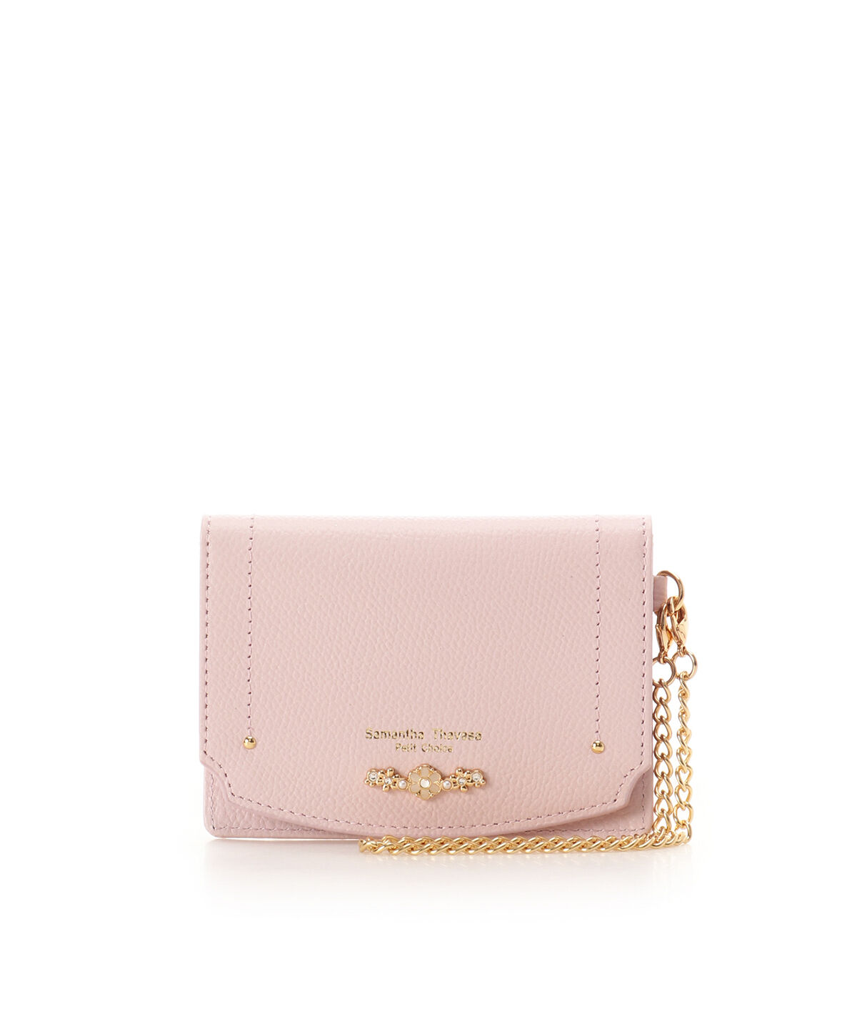 Samantha Thavasa Petit Choice「フラワーアーチ パスケース」|定期入れ|ピンク
