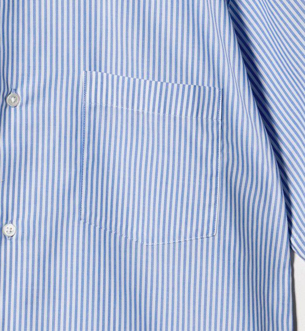 UNITED ARROWS green label relaxing「エブリット TC パナマ ストライプ スタンダード ボタンダウン ショートスリーブ シャツ -イージーアイロン」|シャツ・ブラウス|