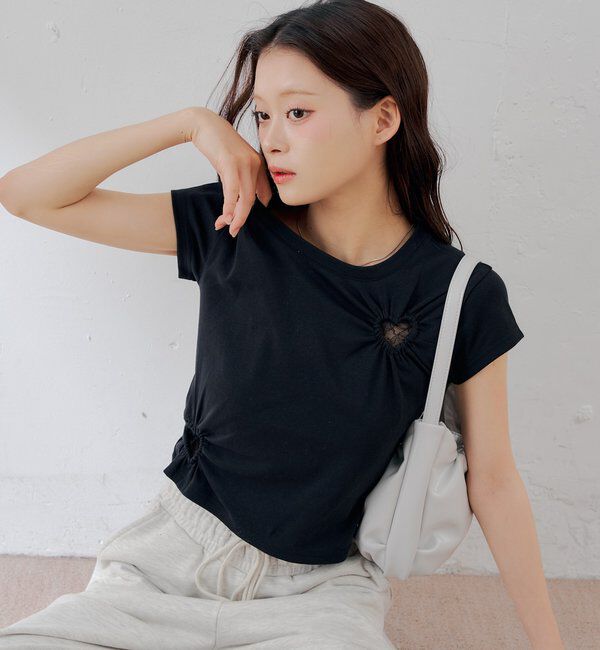  「ハートデザインチビT」|Tシャツ・カットソー|