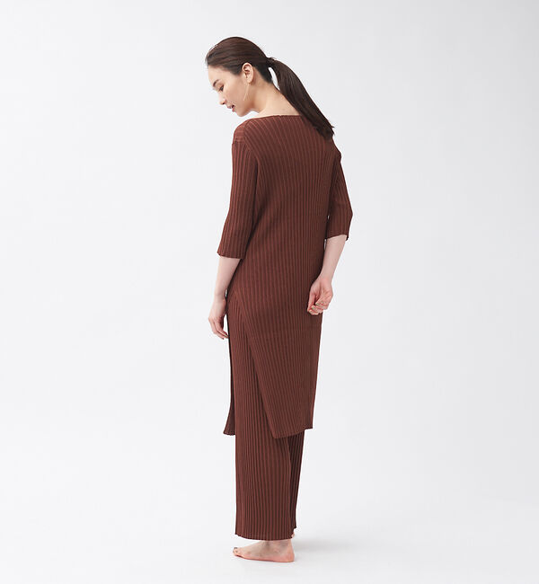 qualite「【WEB・一部店舗限定】《セットアップ対応》リブニットロングプルオーバー」|ニット・セーター|