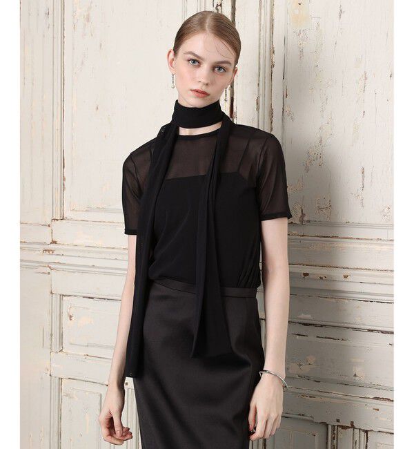 LOULOU WILLOUGHBY「【LOULOU WILLOUGHBY】ボウタイツキチュールトップス」|Tシャツ・カットソー|