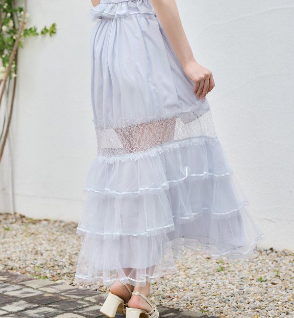  「【Tulle Collection】チュールロングスカート」|スカート|