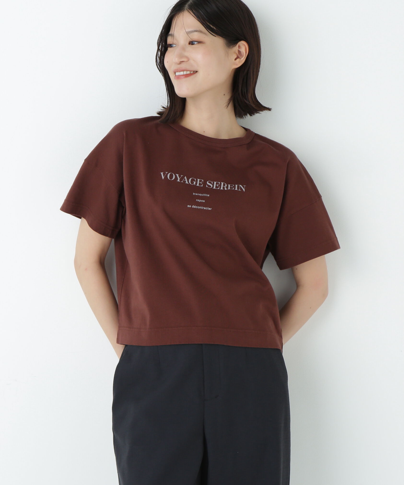  「メッセージロゴＴシャツ」|Tシャツ・カットソー|ライトブラウ 2