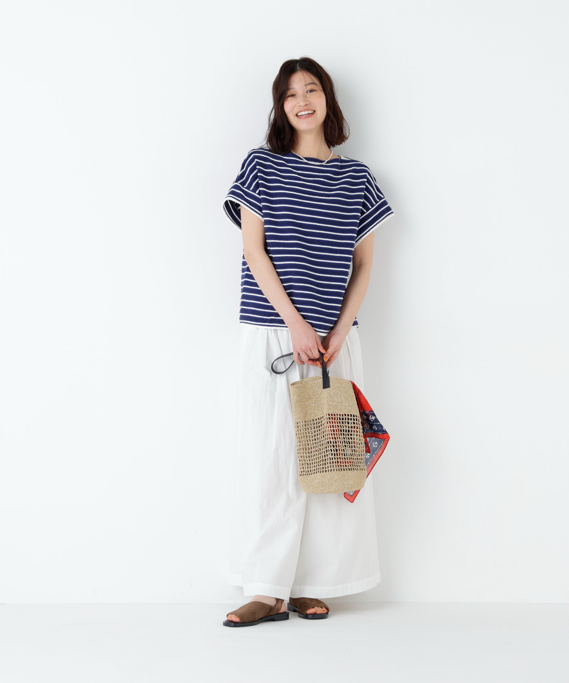  「≪ＮＡＴＩＣコラボ≫ロープボーダーカットソー」|Tシャツ・カットソー|