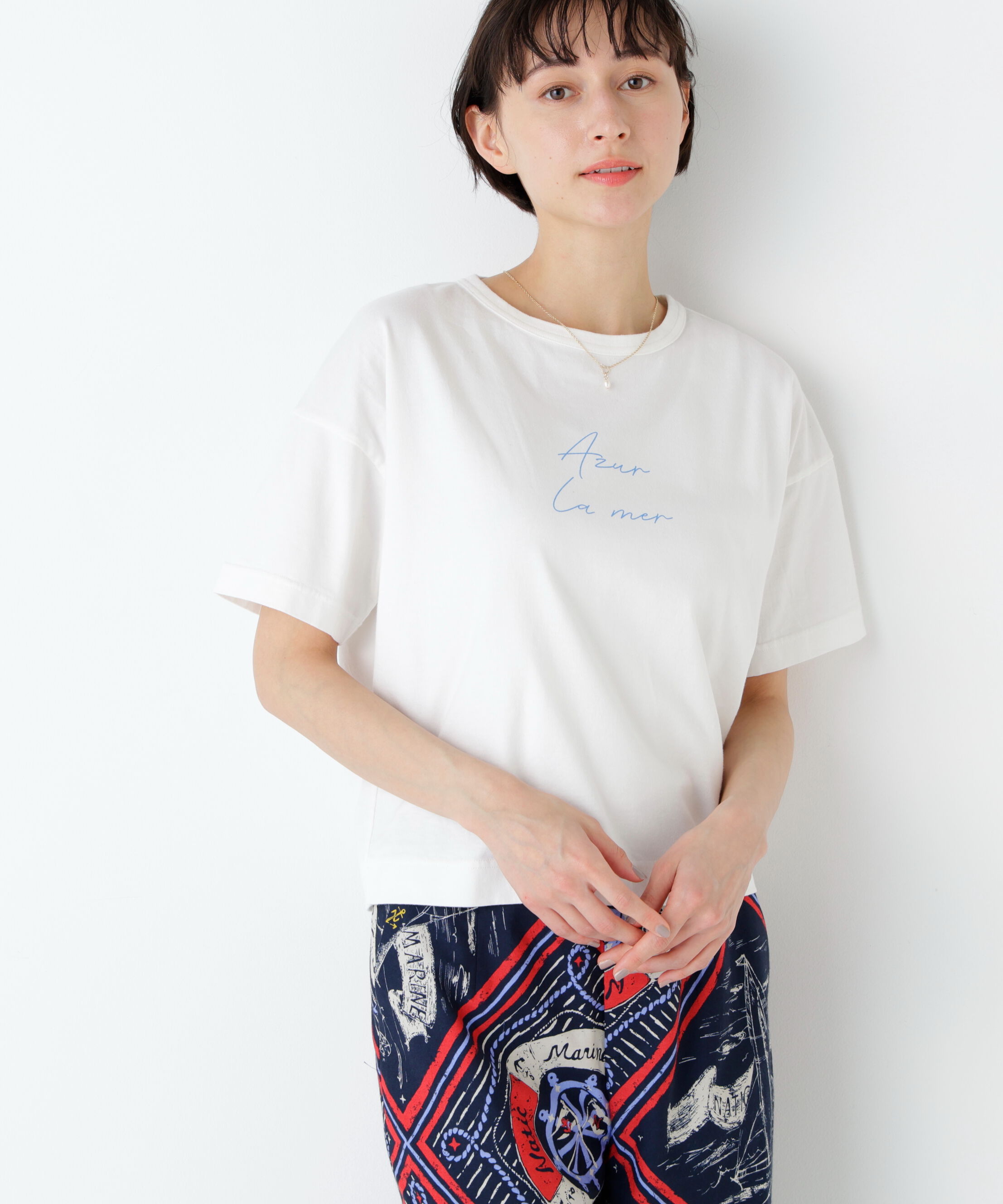  「ａｚｕｒｅｌａ　ｍｅｒ　ロゴＴシャツ」|Tシャツ・カットソー|ホワイト