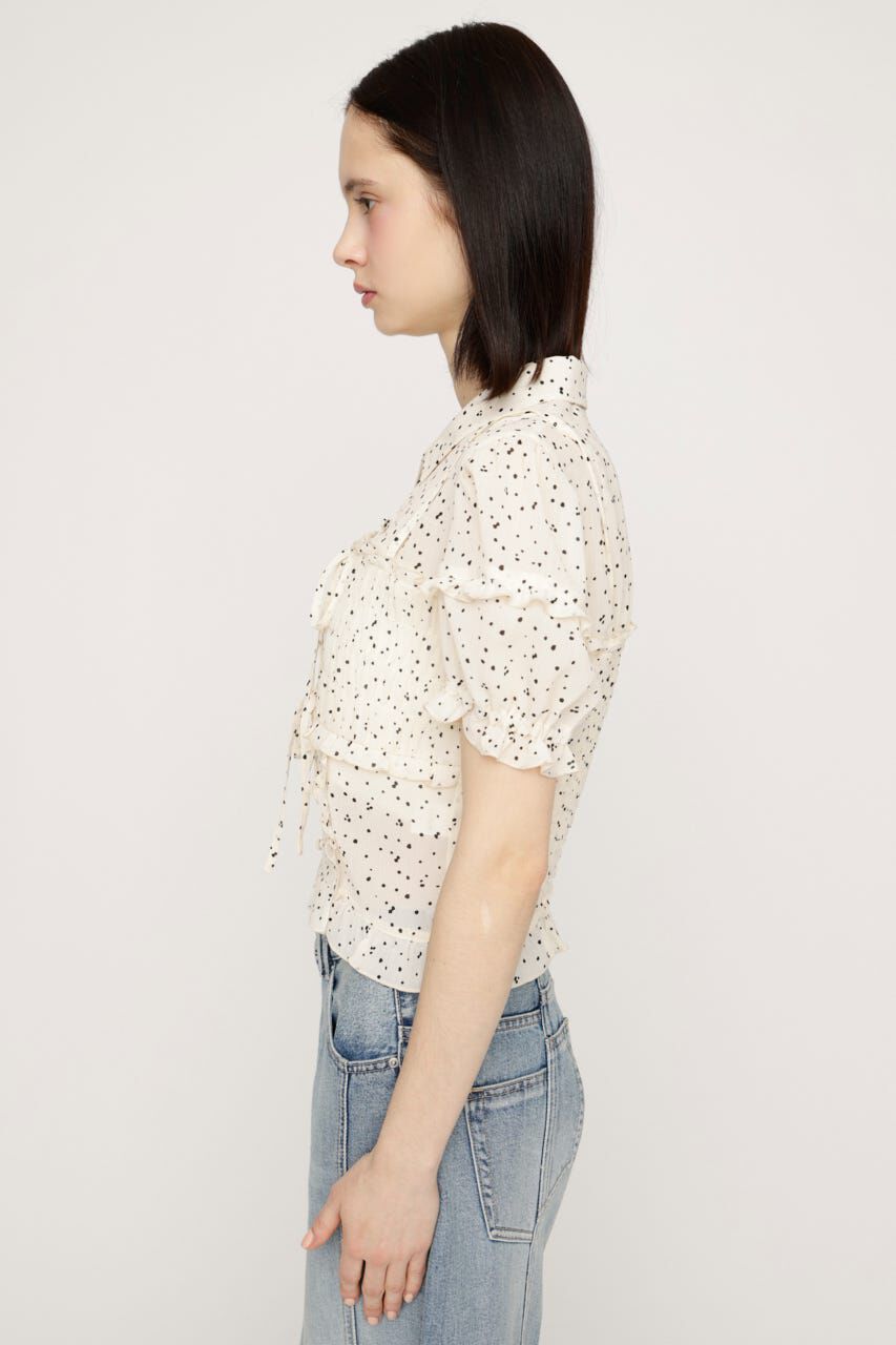 SLY「TINY DOTS FRILL ブラウス」|シャツ・ブラウス|