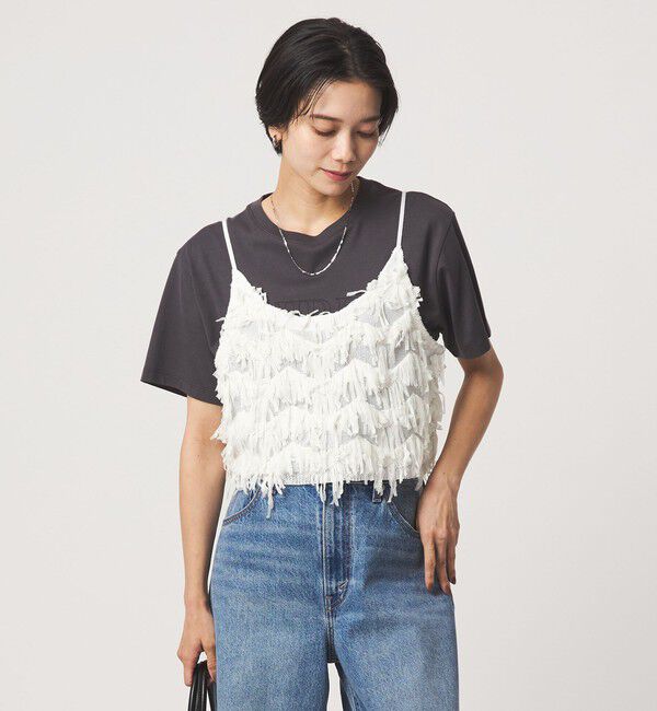 UNITED ARROWS green label relaxing「ファンシー ニット キャミソール」|キャミソール|