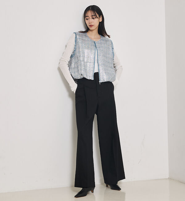 qualite「TCツイルWループタックワイドパンツ」|その他|