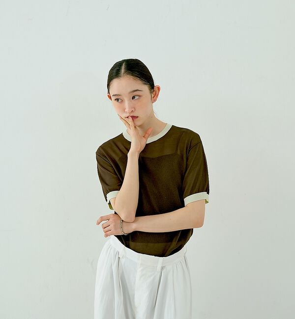 NOMINE「リンガー ニット Tシャツ」|Tシャツ・カットソー|