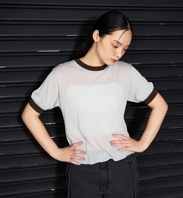 NOMINE「リンガー ニット Tシャツ」|Tシャツ・カットソー|