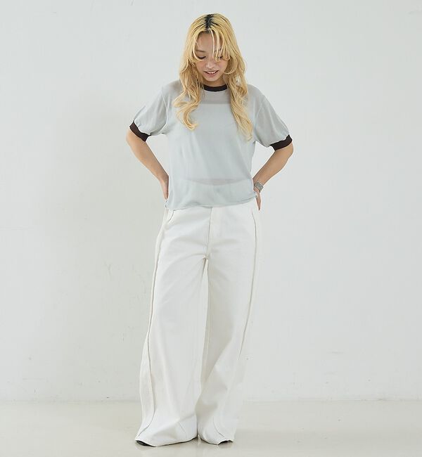 NOMINE「リンガー ニット Tシャツ」|Tシャツ・カットソー|