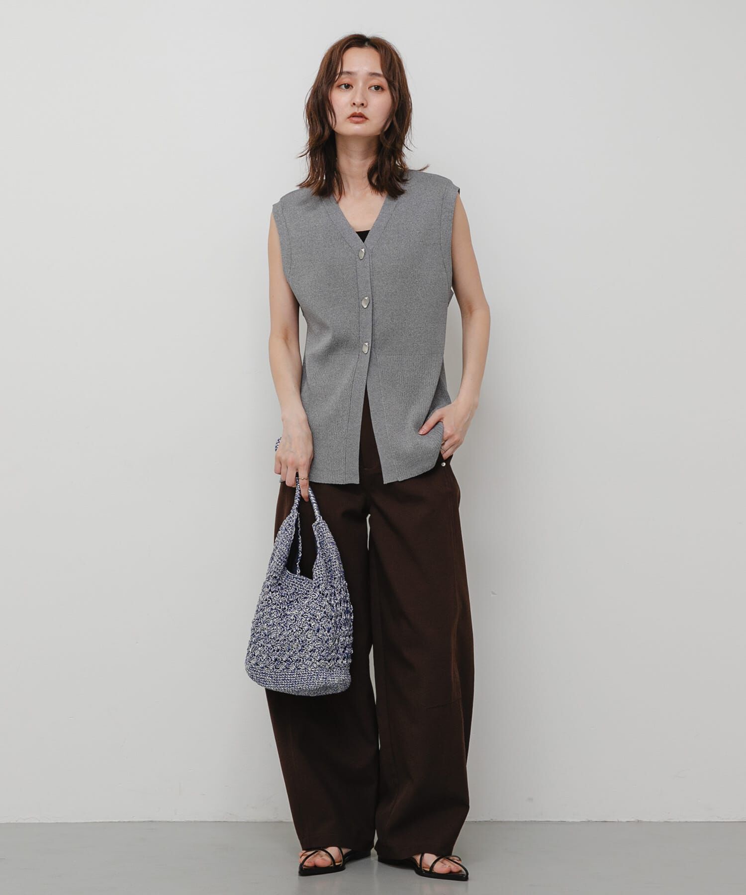 SENSE OF PLACE by URBAN RESEARCH「メタリックヤーンバッグ」|かごバッグ|