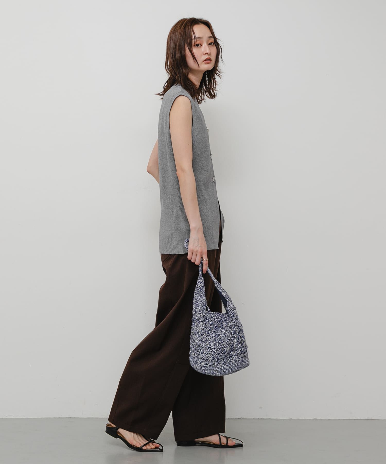 SENSE OF PLACE by URBAN RESEARCH「メタリックヤーンバッグ」|かごバッグ|